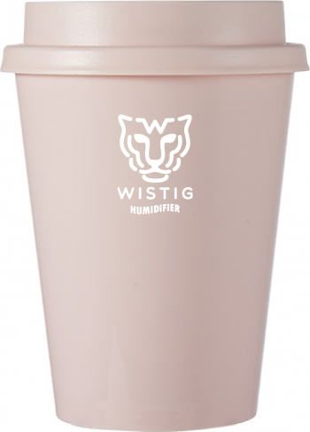 Umidificator de Aer cu Ultrasunete Wistig Coffee Cup Pink Difuzor de Arome 300ml