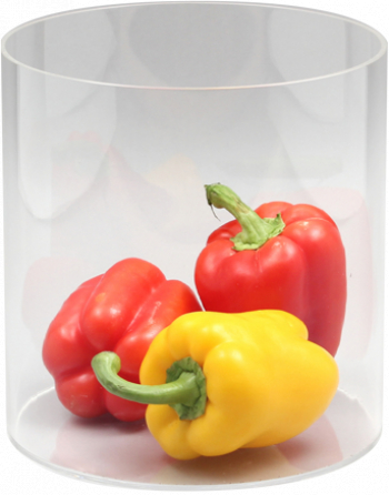 Display rotund RAKI acrilic prezentare bufet 20x20cm 