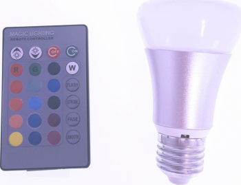 Bec Led E27 5W RGB cu telecomada 
