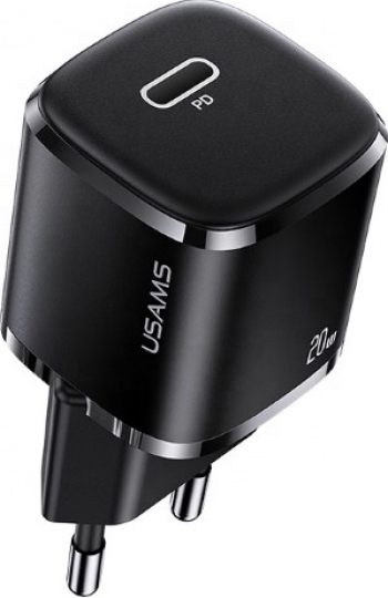 Incarcator Retea Fast Charger Usams 20w Pd 3.0 Iesire Type-c Negru - T36 