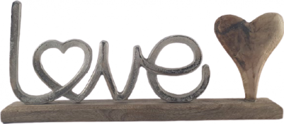 Decoratiune Heart Love 40 x 18 x 5 cm
