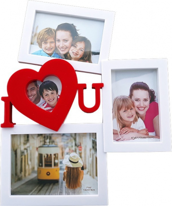 Rama foto colaj 3 poze - I Love You 32x40 cm fotografii incluse 