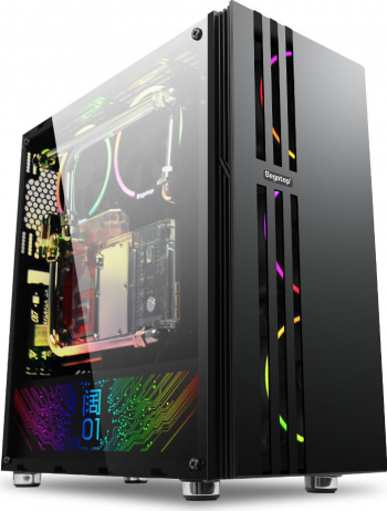 Sistem PC Gaming INTEL Coffee Lake-R i9-9900K pana la 5.0GHz 16GB DDR4 HDD 1TB + SSD 240GB nVidia GTX1650 4GB GDDR5 Carcasa Segotep Fenix 