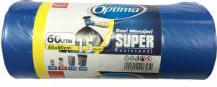 Saci menajeri Optima Super 60 L Albastri LDPE 