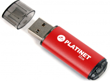 Memorie USB 2.0 Platinet 32Gb X-Depo cu capac rosie 