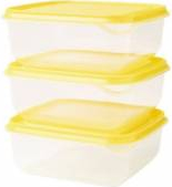 Set 3 caserole cu capac pentru depozitare si pastrare alimente transparente FMD118 