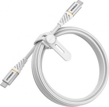 Cablu pentru incarcare si transfer de date Otterbox Premium 2xUSB Type-C 2m Alb 