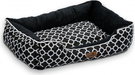 Culcus Confortabil pentru Caini sau Pisici dreptunghiular 65x50 cm negru 