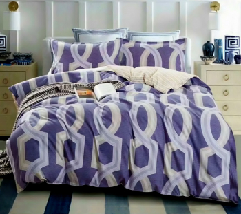 Lenjerie de pat matrimonial SUPER cu husa de perna patrata Giza bumbac mercerizat multicolor 
