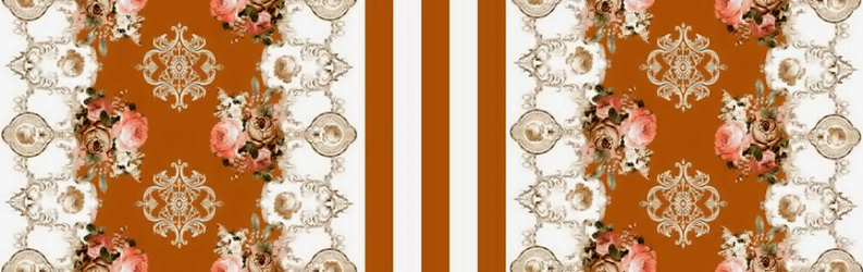 Lenjerie de pat matrimonial cu husa elastic pat si fata perna patrata Angkor bumbac mercerizat multicolor 