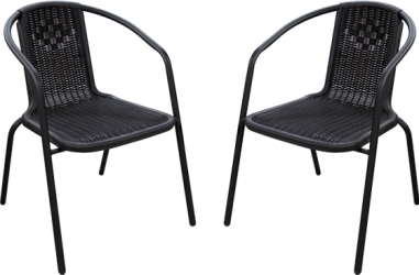 Set 2 scaune bistro RAKI CAMPMAN 54x59x73cm maro 