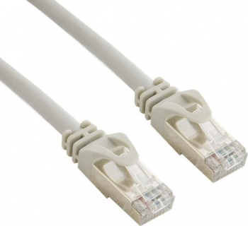 Cablu FTP cat.6 mufat 2xRJ45 lungime 15m de legatura retea ethernet gri 