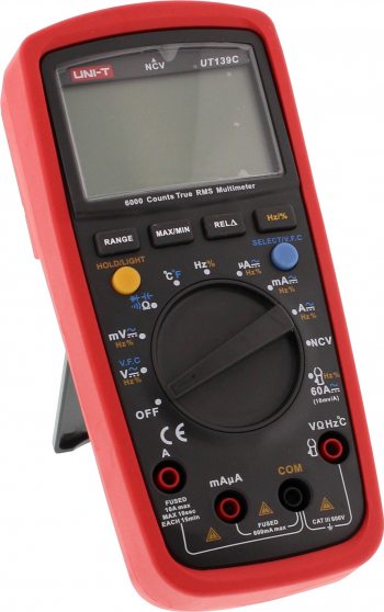 Multimetru Digital Universal UNI-T Rosu Dimensiuni 175 x 80 x 48.5 mm 
