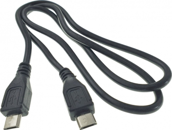 Cablu microUSB 2.0 tata la microUSB 2.0 tata Akyga lungime 60cm negru 