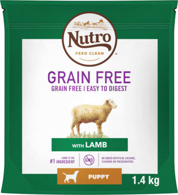 Hrana Uscata Nutro Grain Free Junior Caine Talie Medie Miel 1.4 kg 