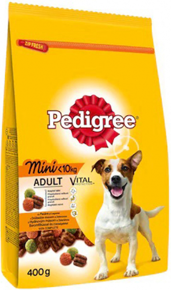 Hrana Uscata Pedigree Adult Caini Talie Mica Pui si Legume 400 g 