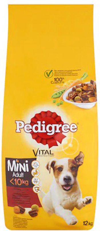 Hrana Uscata Pedigree Adult Caini Talie Mica Vita si Legume 2 kg 
