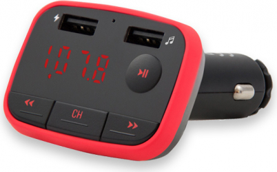 Modulator FM Bluetooth 5.0 Savio TR-10 functie incarcare rapida 2 A microfon incorporat functie hands-free