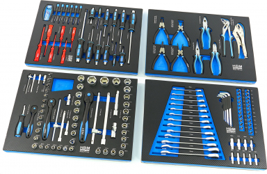 Set module pentru dulap scule 4 buc 154 piese albastru 