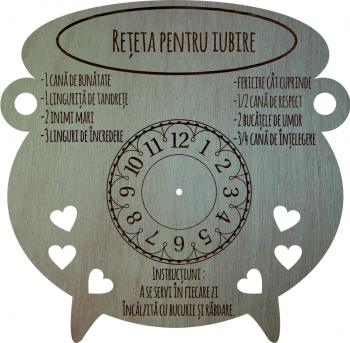 Ceas personalizat iubire Lemn 40cm 
