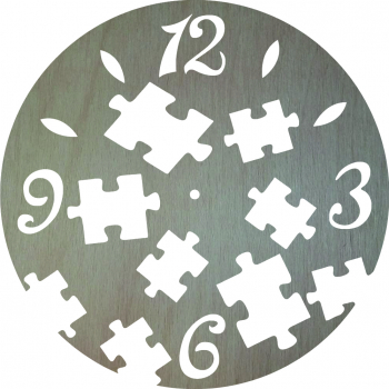 Ceas puzzle Lemn 40 cm 
