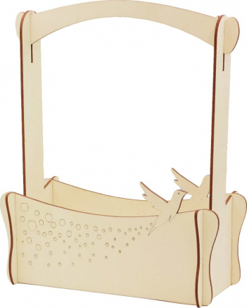 Cutie mare pentru Aranjamente Florale Porumbei Lemn 20x9 cm 