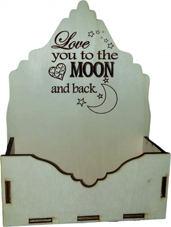 Cutie mica pentru Aranjamente Florale love you Lemn 15x7 cm 