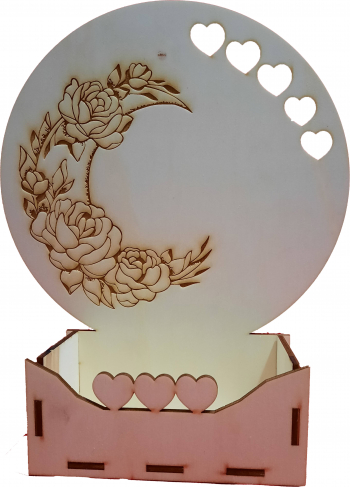 Cutie mica pentru Aranjamente Florale Model Floral Lemn 15x7 cm 