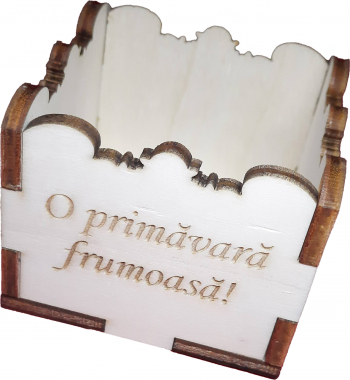 Cutie mini pentru Aranjamente Florale Lemn 6x6 cm 