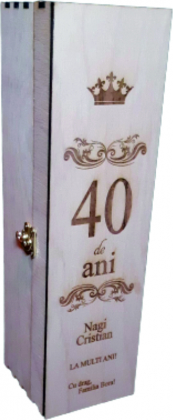 Cutie pentru sticla personalizata cu mesaj aniversar 