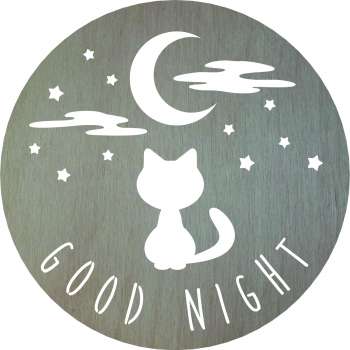 Decoratiune camera copilului Good Night Lemn 40cm 