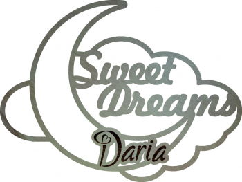 Decoratiune Sweet Dreams camera copilului Lemn 40cm 