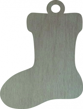 Glob de Craciun Model simplu Ciorap Lemn 9 cm GL87 
