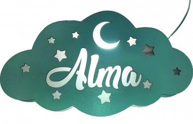 Lampa veghe personalizata Alb Lemn 60x38 cm 