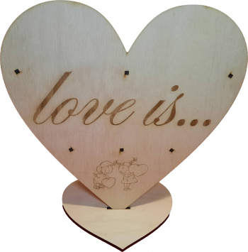 Suport Inima Pentru Flori Lemn 26x26 cm 