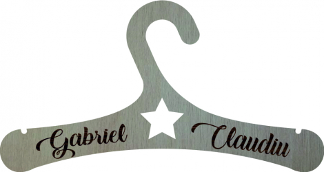 Umeras stea personalizat Lemn 28x15cm 