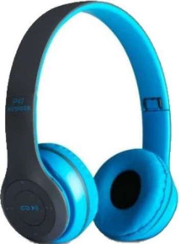 CASTI AUDIO P 47 CU BLUETOOTH ALBASTRU 