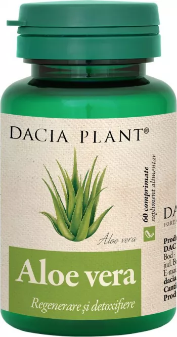 Aloe Vera (60 comprimate), Dacia Plant - nucleus-mc.ro - Coletul cu sănătate