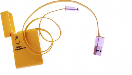 Cablu USB - microUSB color retractabil -cutie 