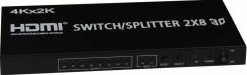 Splitter HDMI 2x intrari 8x iesiri rezolutie 4K x 2K telecomanda Hope R 