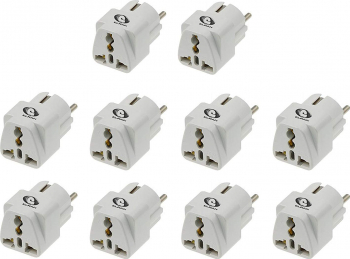 Adaptor pentru priza model universal standard US CN JP UK AUS la standard EU set de 10 bucati 