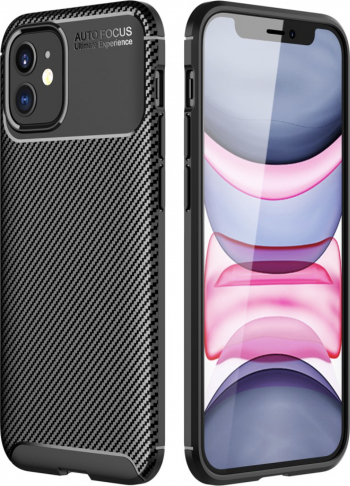 Husa protectie spate carbon pentru iPhone 12 Mini bumper carcasa Negru BBL2036 