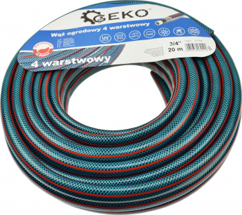Furtun de gradina cu 4 straturi 3/4 and 20m Geko G73786 