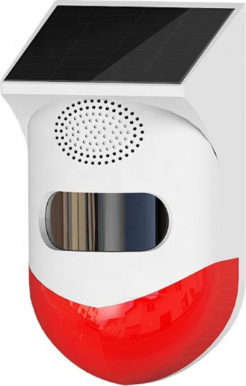 Detector de miscare exterior PIR cu infrarosu si sirena compatibil Tuya 