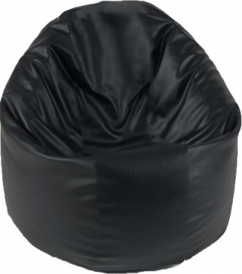 Fotoliu Puf pentru Copii 2-14 ani Relaxo - Back 2 Black GAMA PREMIUM PU umplut cu perle polistiren 