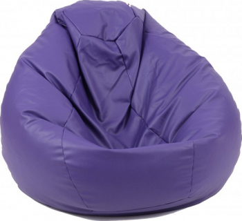 Fotoliu Mare Nirvana Gigant - Indigo piele eco umplut cu perle polistiren beanbag para marca Pufrelax Fabricat in Romania 