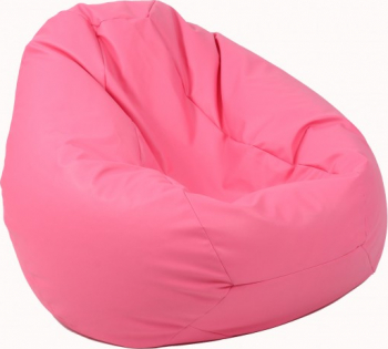 Fotoliu Mare Nirvana Gigant - Pink piele eco umplut cu perle polistiren beanbag para marca Pufrelax Fabricat in Romania 