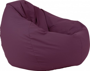 Fotoliu Mare Nirvana Gigant - Plum GAMA PREMIUM PU umplut cu perle polistiren beanbag para marca Pufrelax Fabricat in Romania 