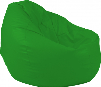 Fotoliu Mare Nirvana Gigant - Verde piele eco umplut cu perle polistiren beanbag para marca Pufrelax Fabricat in Romania 