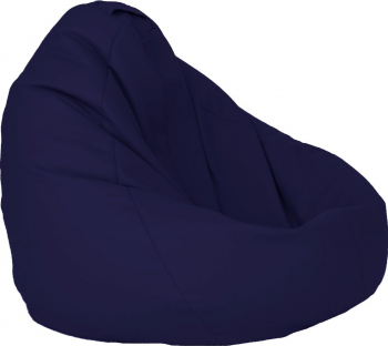 Fotoliu Mediu Nirvana Grande - Bleumarin piele eco umplut cu perle polistiren beanbag marca Pufrelax Fabricat in Romania 